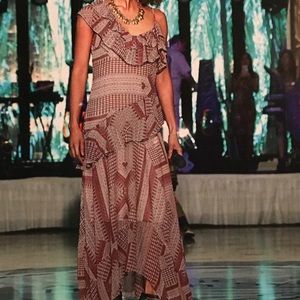 Rebecca Mink off Red Printed Veronica Maxi.